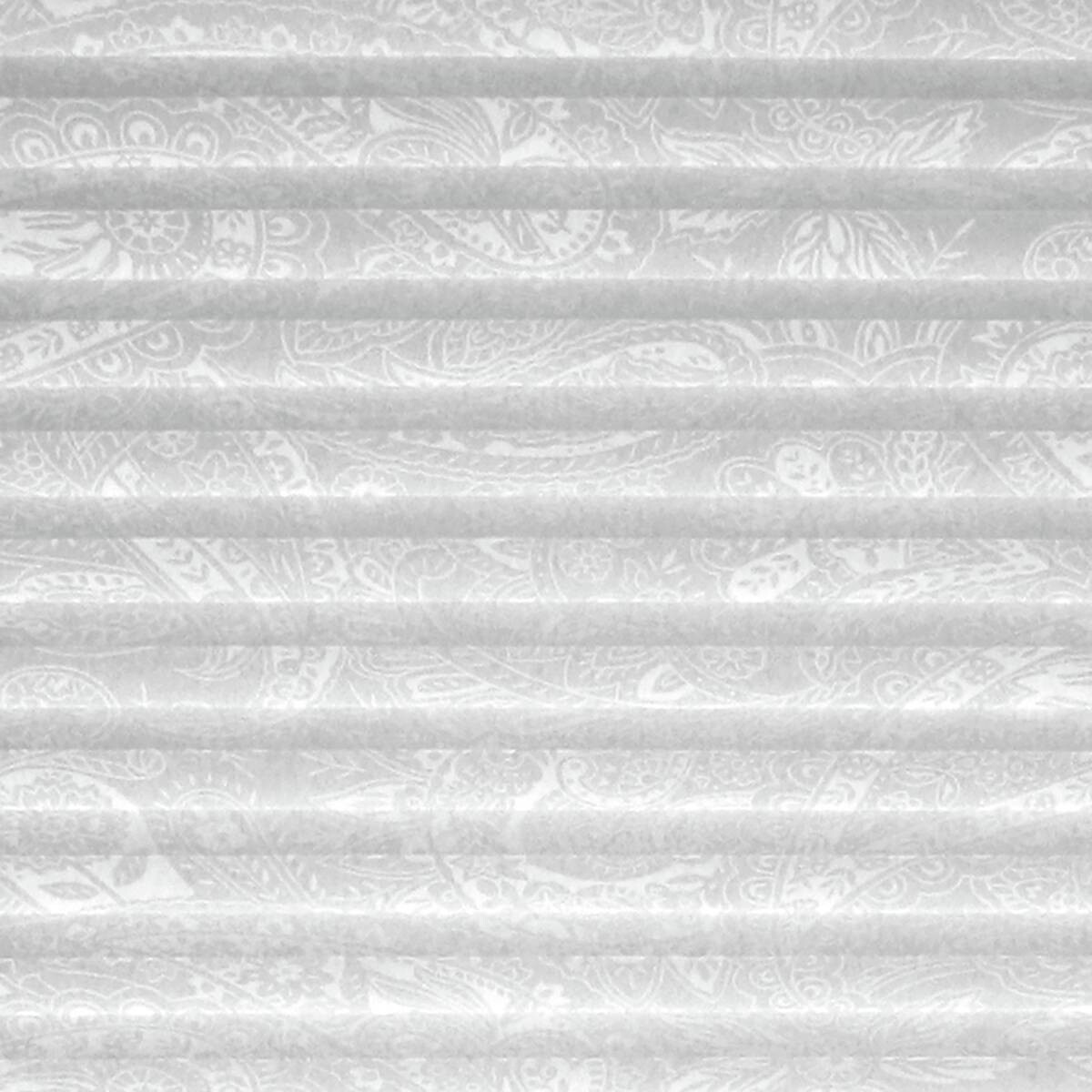 Boviva Spannplissee Paisley weiß B/L: ca. 40x130 cm