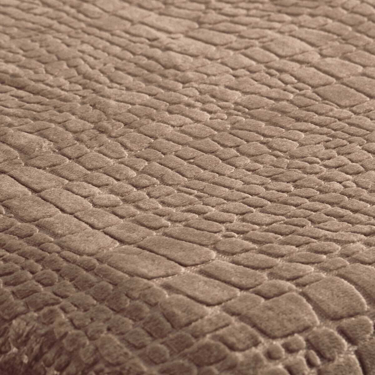 Flanelldecke Croco braun Polyester B/L: ca. 140x200 cm