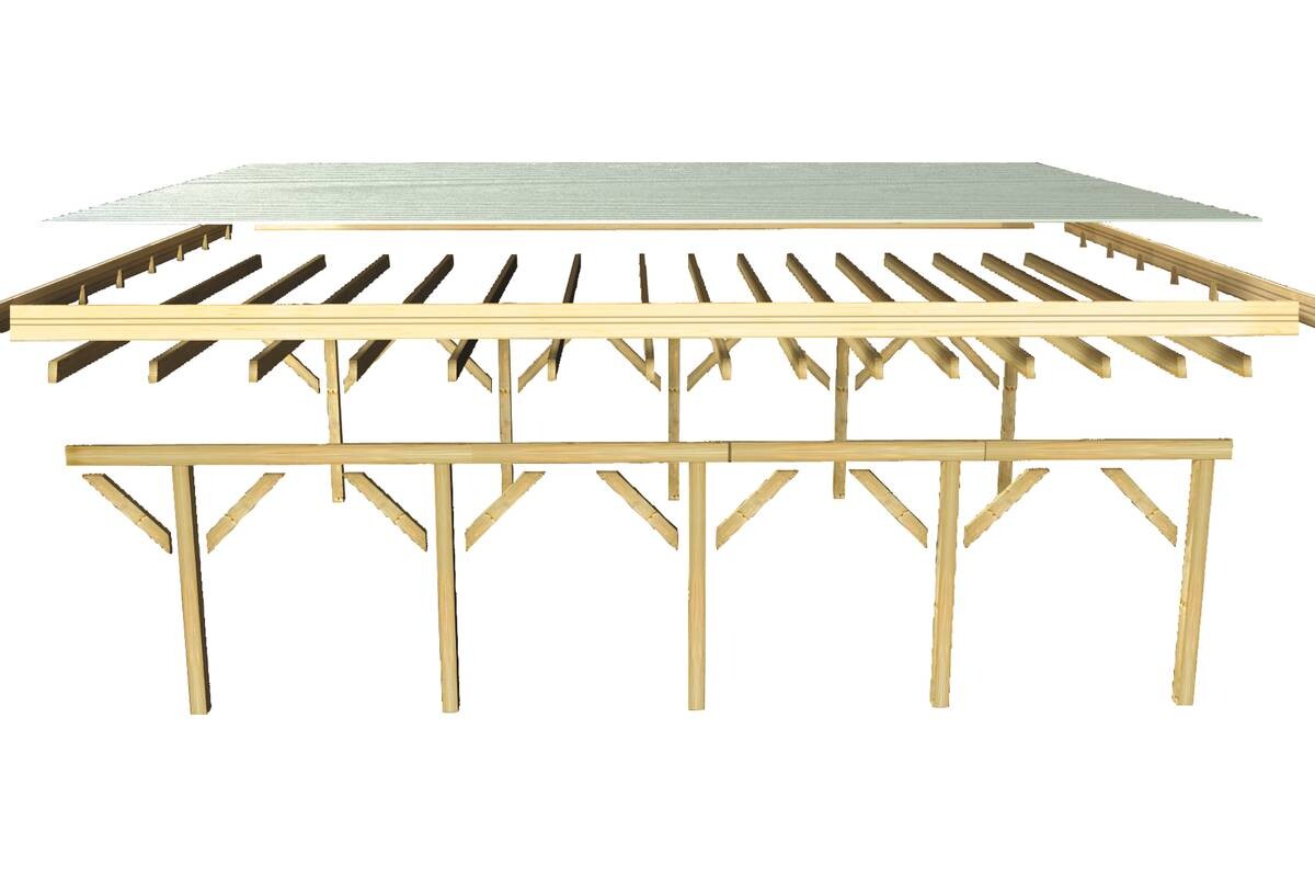 Karibu Carport Classic 1A B/H/T: ca. 318x234x480 cm