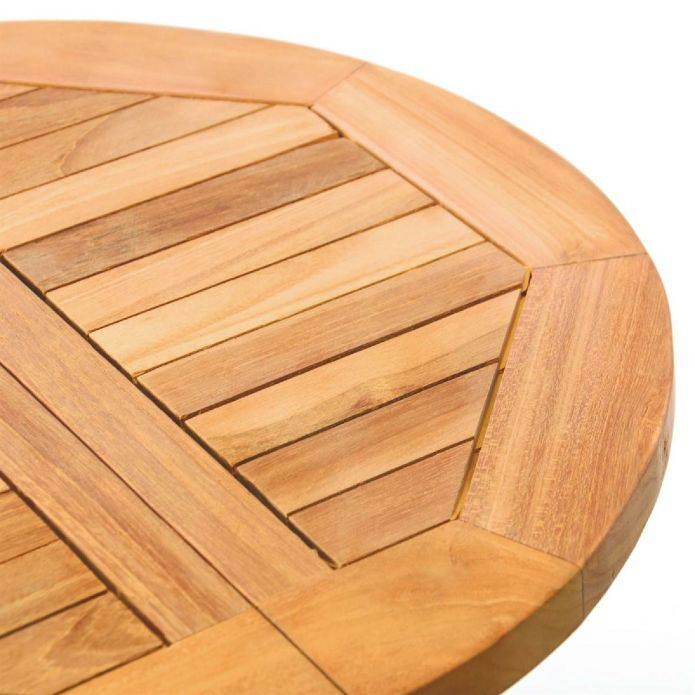 VCM Beistelltisch braun Teakholz B/H/T: ca. 40x51x7 cm