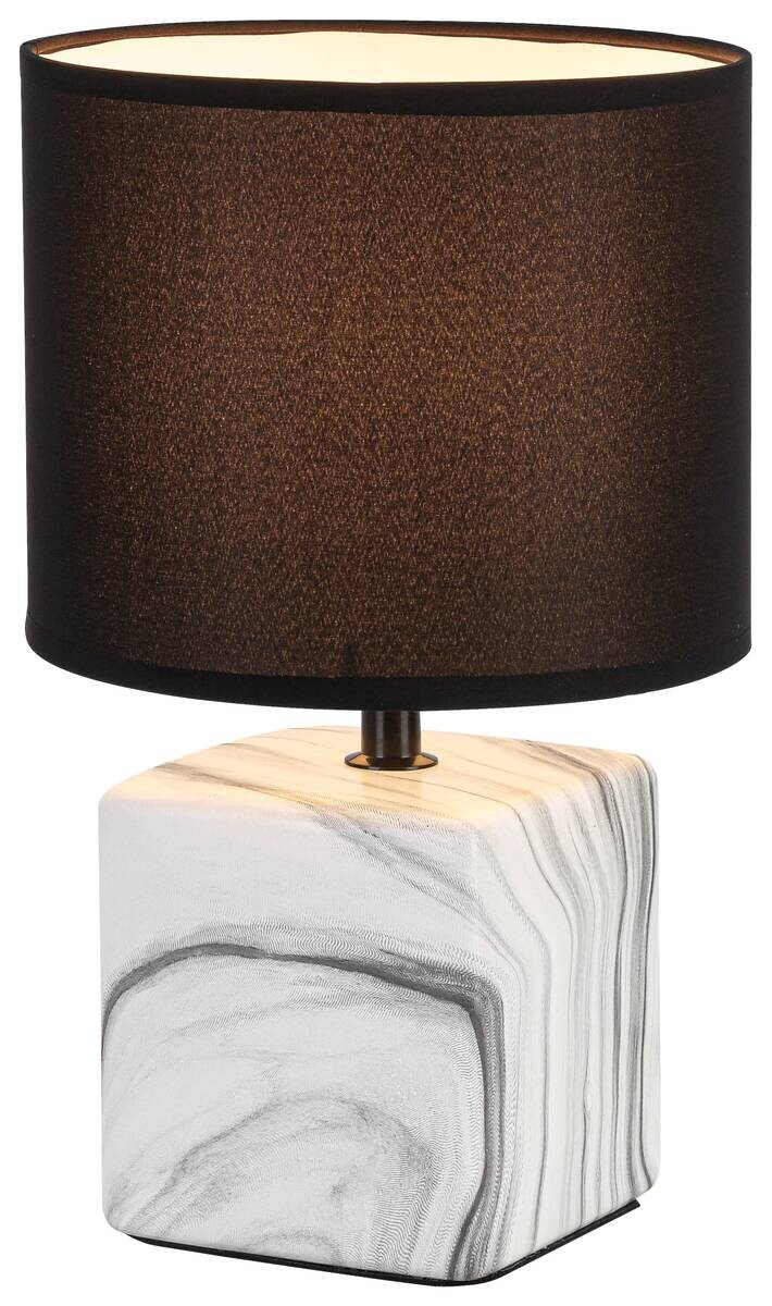 Nolo Tischleuchte Shelly weiß Keramik B/L: ca. 19x31 cm E27 1 Brennstellen