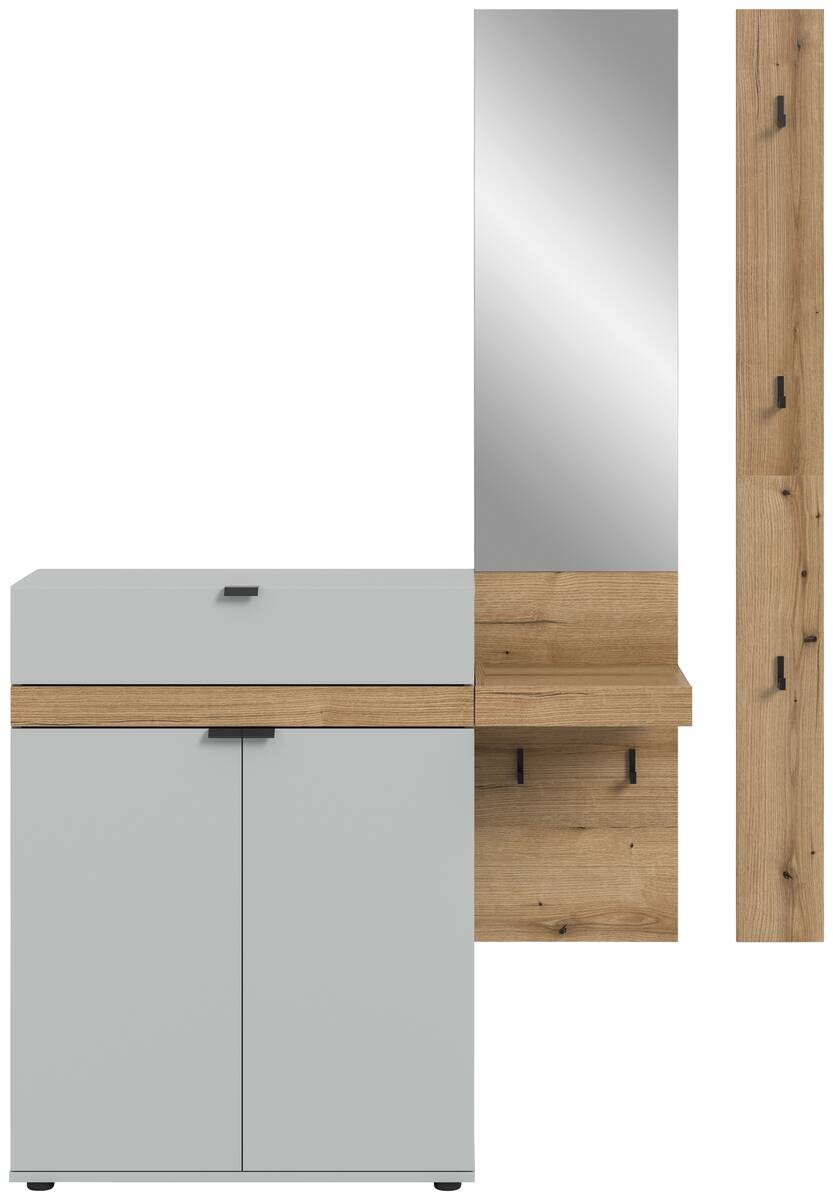 Garderobe Naro weiß Evoke Oak Nachbildung B/H/T: ca. 148x194x37 cm