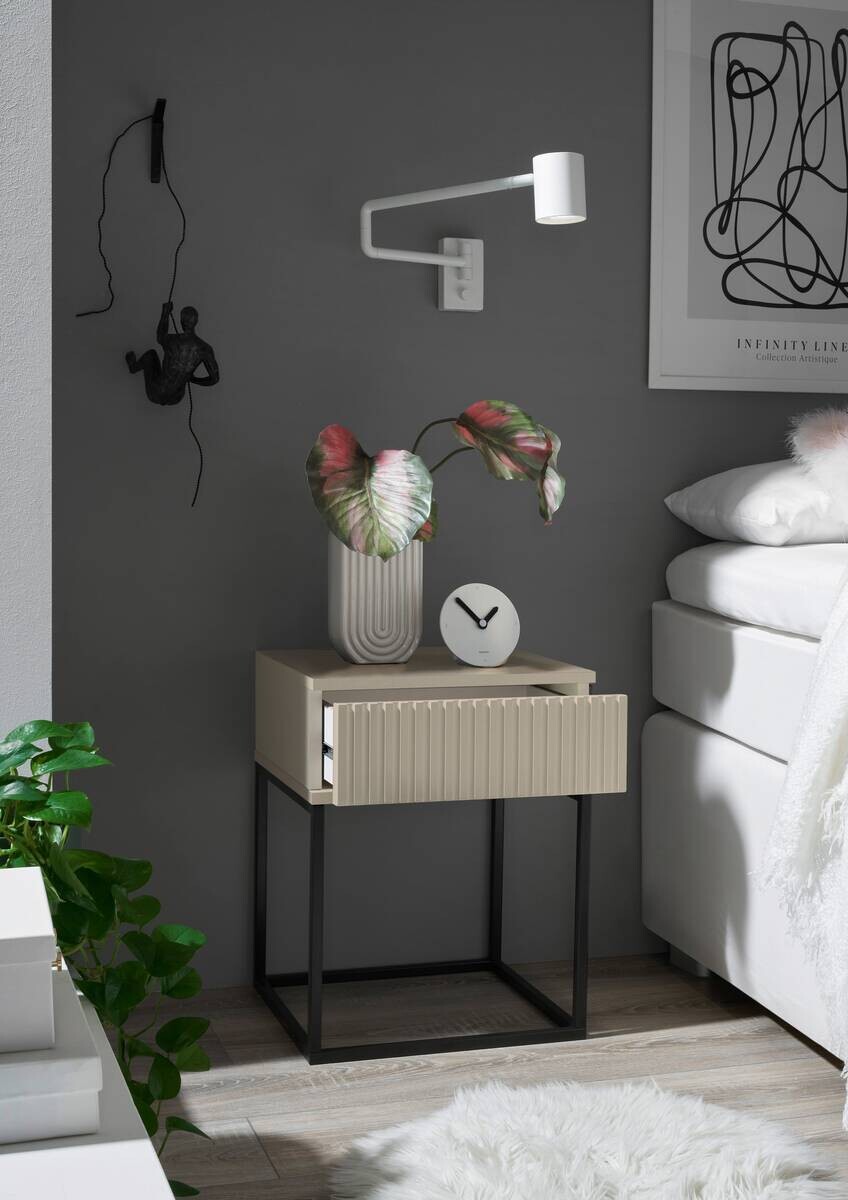 Nachtkonsole Marle Kaschmirgrau B/H/T: ca. 40x52x39 cm