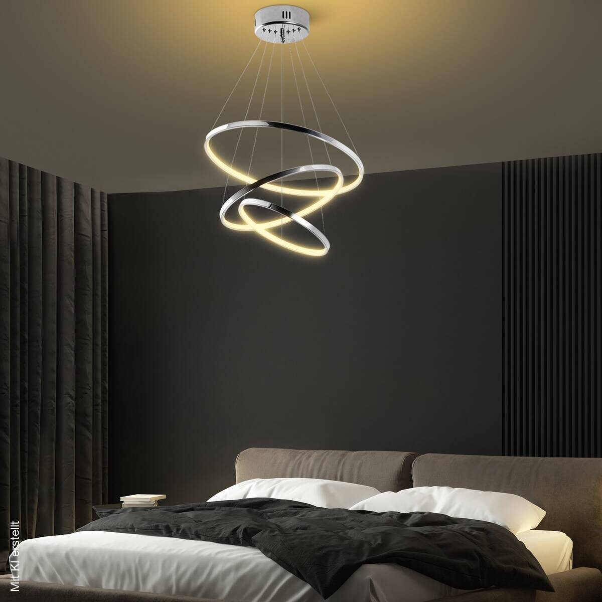 Opviq LED-Pendelleuchte Chrom B/H/T: ca. 50x80x50 cm
