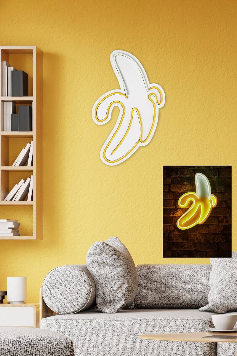 Opviq LED-Wandleuchte weiß gelb PVC B/H/T/L: ca. 30x40x3x30 cm