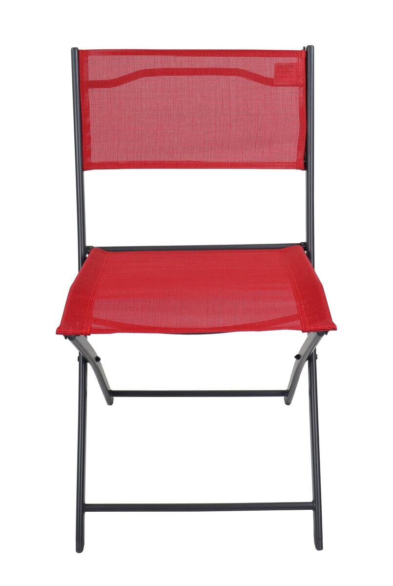 VCM Gartenstuhl 6er Set Sumila rot Metall B/H/L: ca. 45x79x46 cm