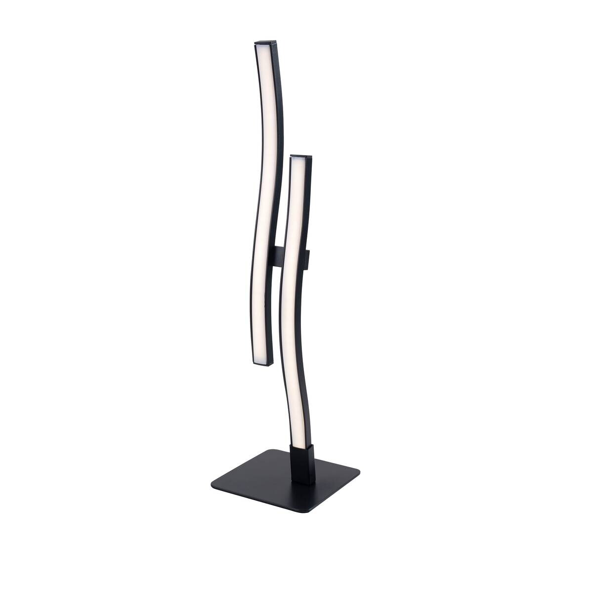 Näve Leuchten Tischleuchte 3188722 schwarz Kunststoff Metall B/H/T: ca. 12x44x12 cm null 2 Brennstellen