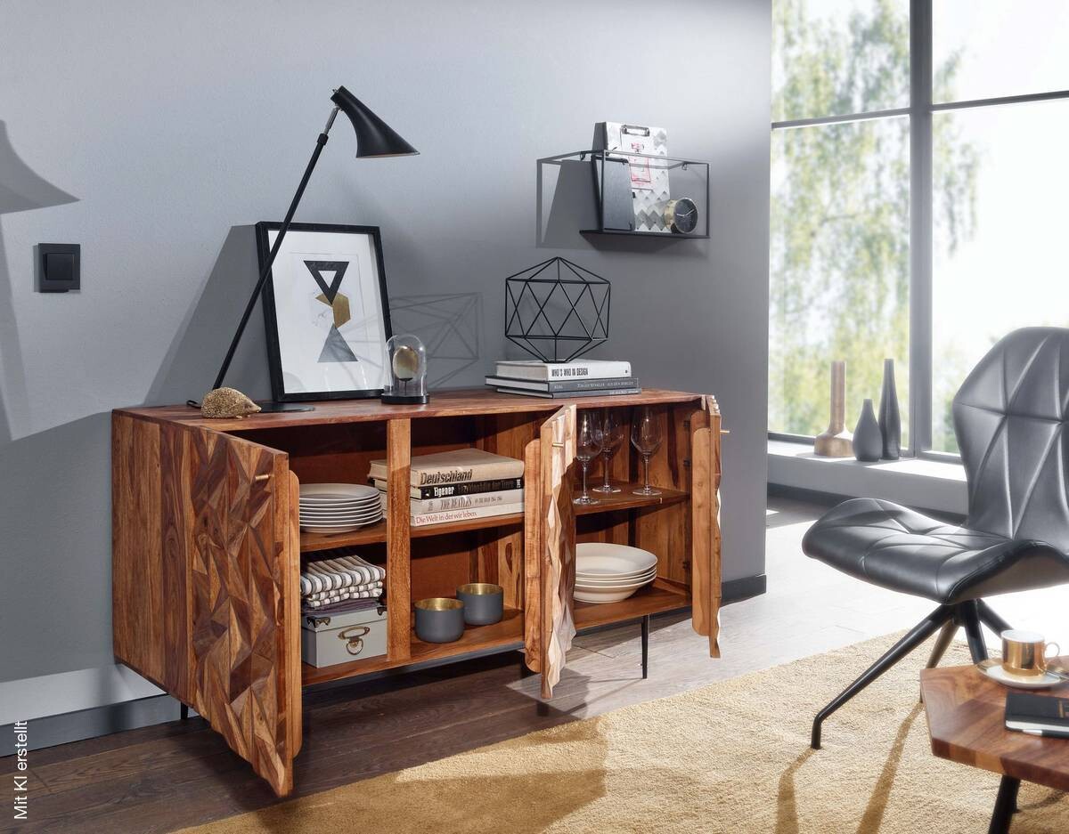 Sideboard rosenholz Nachbildung B/H/T: ca. 144x72x47 cm