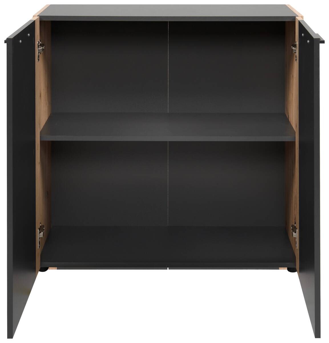 Kommode Cento anthrazit Eiche Artisan Oak Nachbildung B/H/T: ca. 89x83x35 cm