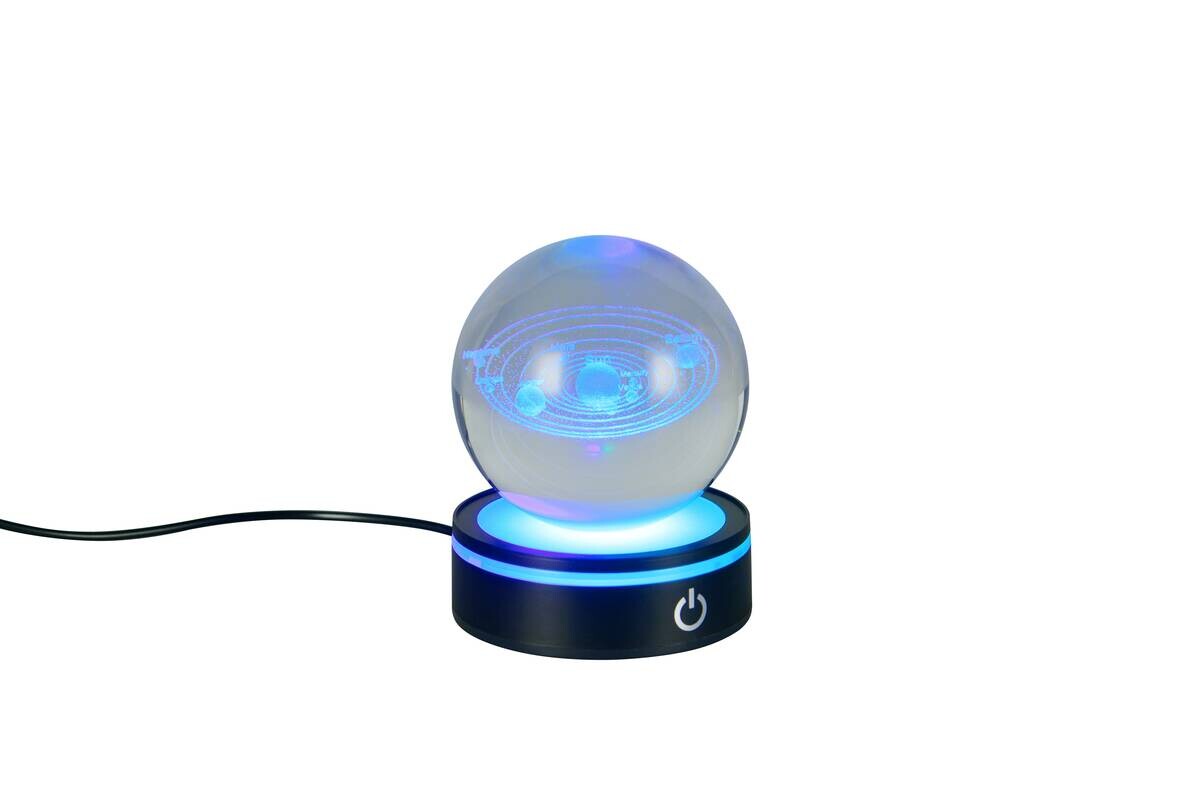 Reality LED-Tischleuchte Kunststoff Glas H/D: ca. 10x8 cm