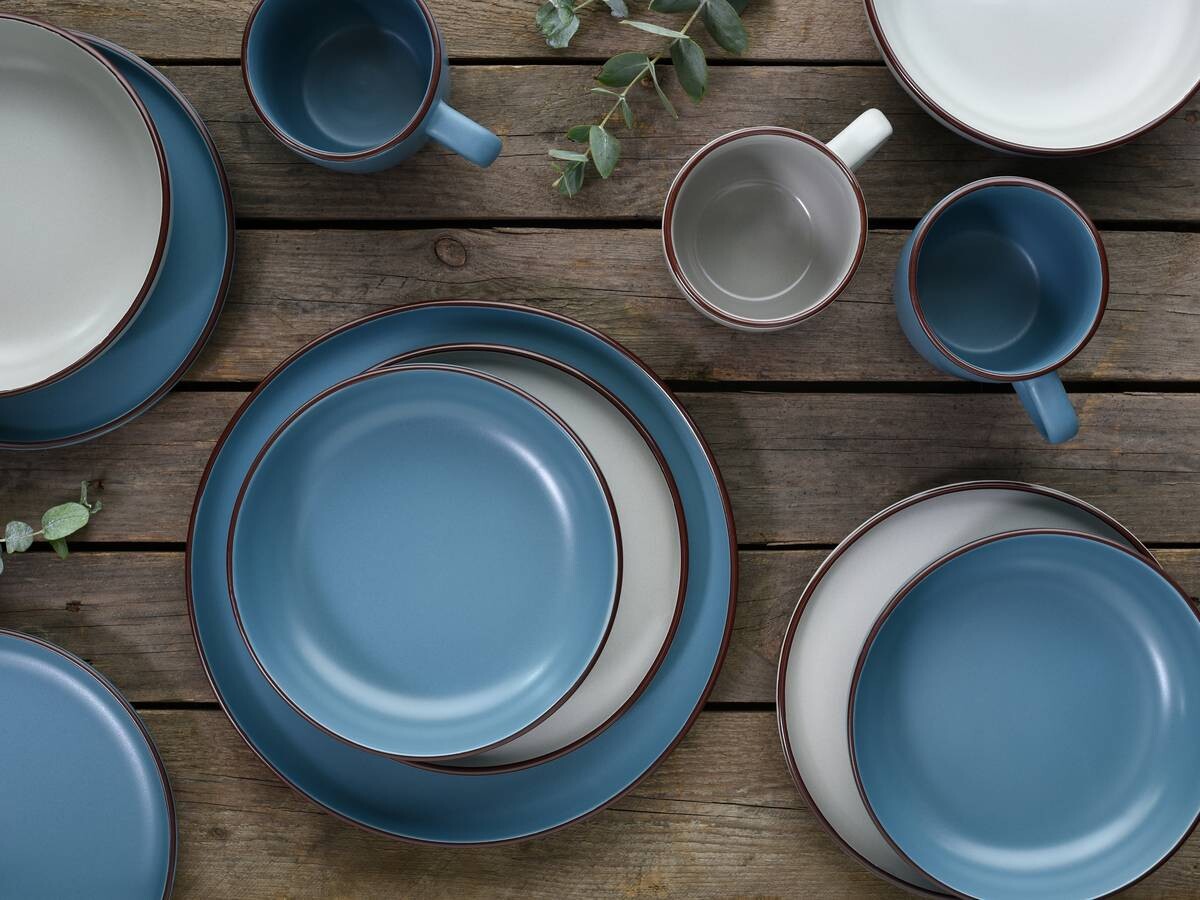 CreaTable Kombiservice Modern Scandic multicolor Steinzeug 16 tlg.