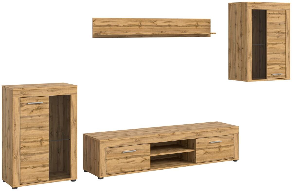 Wohnwand Jam Eiche Wotan Nachbildung B/H/T: ca. 310x169x35 cm