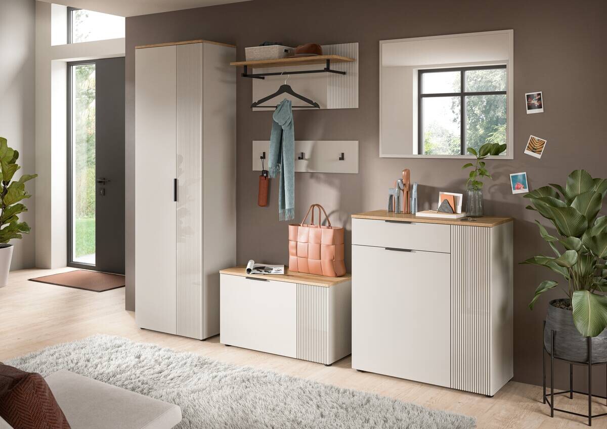 Garderobe Slide Kaschmirgrau Nachbildung Evoke Oak Nachbildung B/H/T: ca. 250x190x36 cm
