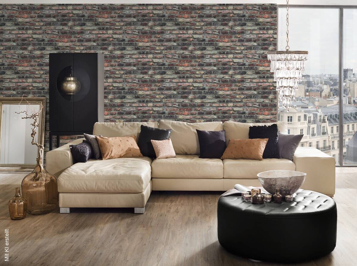 A.S.Creation Vliestapete beige grau B/H/D: ca. 53x1005x8,5 cm