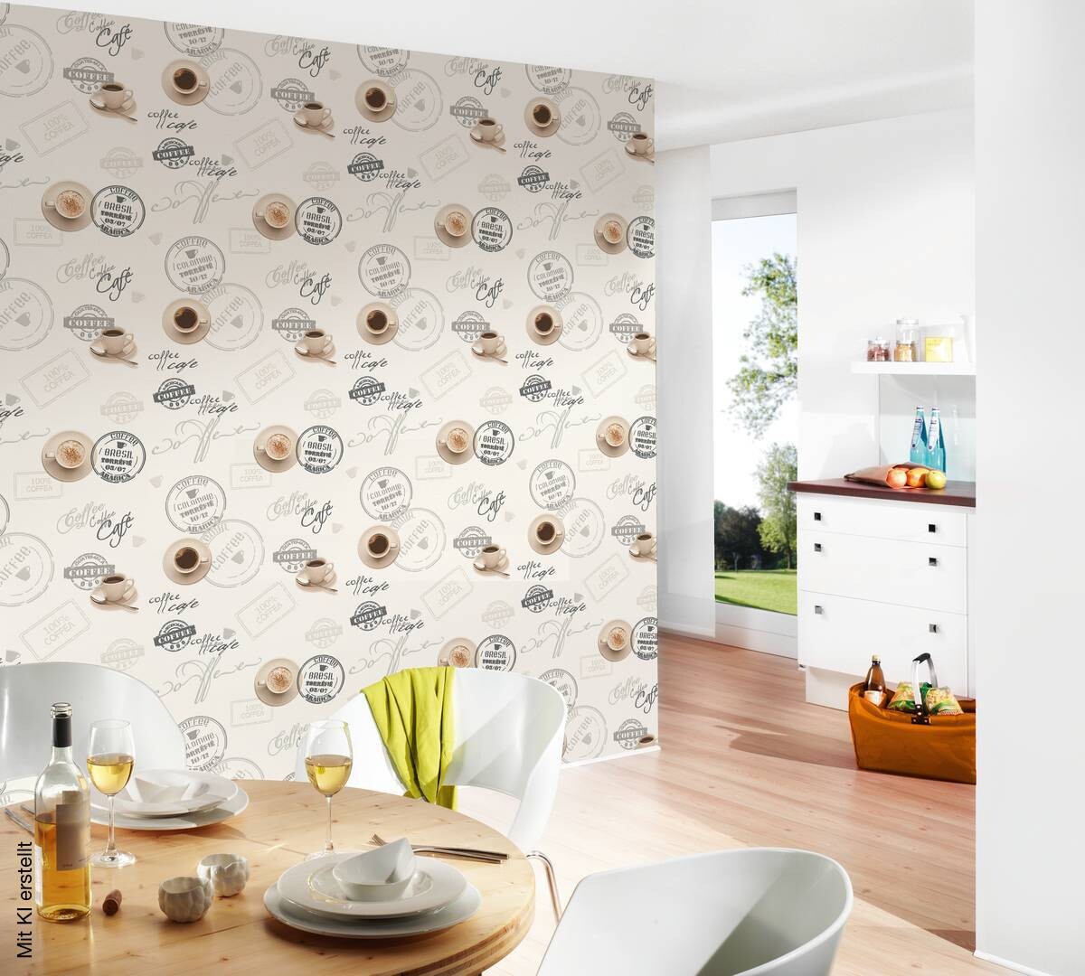 Vinyltapete Coffee beige B/L: ca. 53x1005 cm