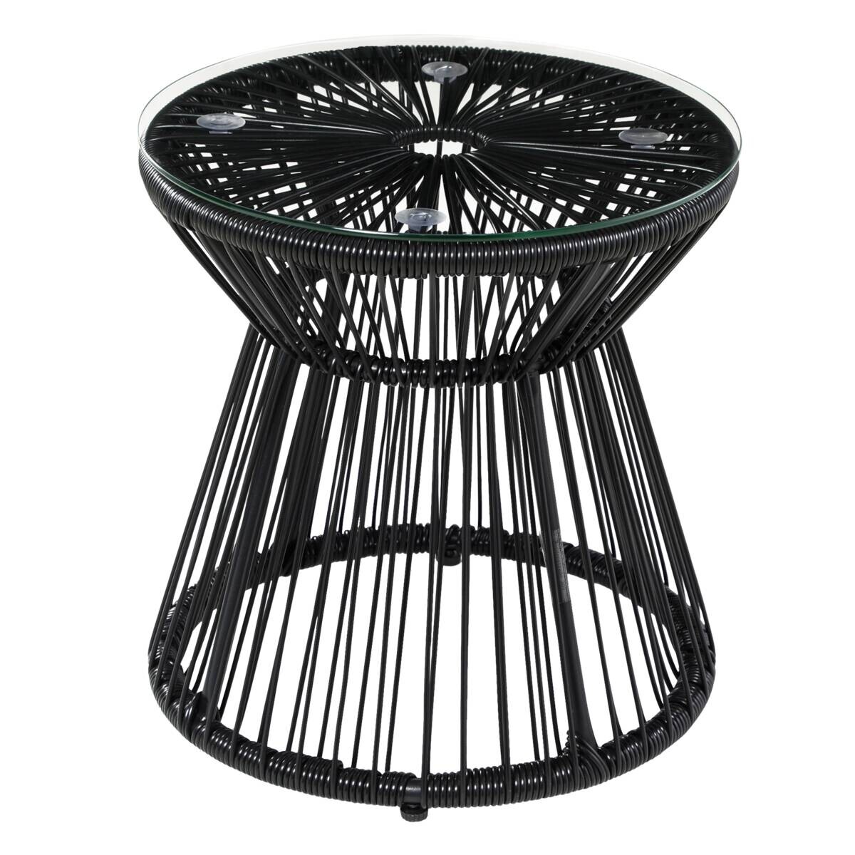 Outsunny Beistelltisch schwarz Eisen B/H/L: ca. 40x40x42 cm