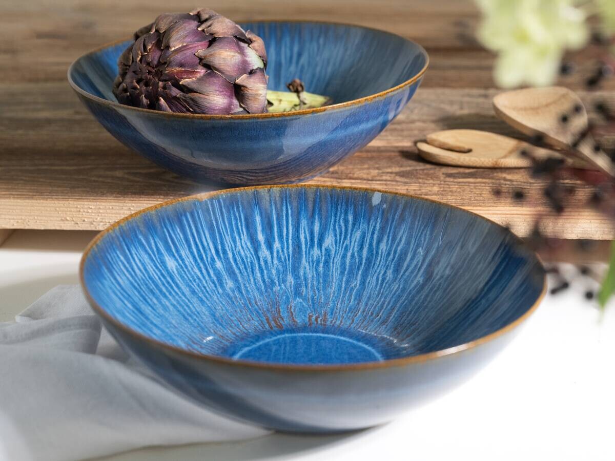 CreaTable Tafelservice Luna Black Line weiß Porzellan 18 tlg.