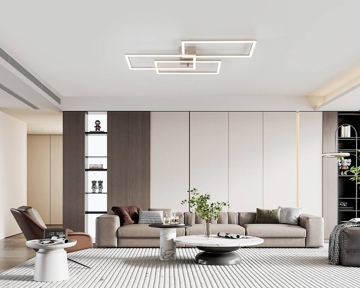 Nolo LED-Deckenleuchte Tre B/H/L: ca. 90x8x80 cm
