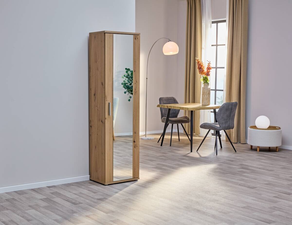 Mehrzweckschrank Eiche Artisan Nachbildung B/H/T: ca. 50x179x35 cm