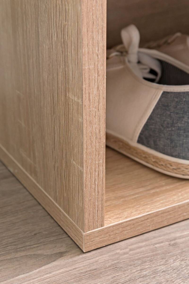Schuhbank Eiche Sonoma Nachbildung braun B/H/T: ca. 104x51x32 cm