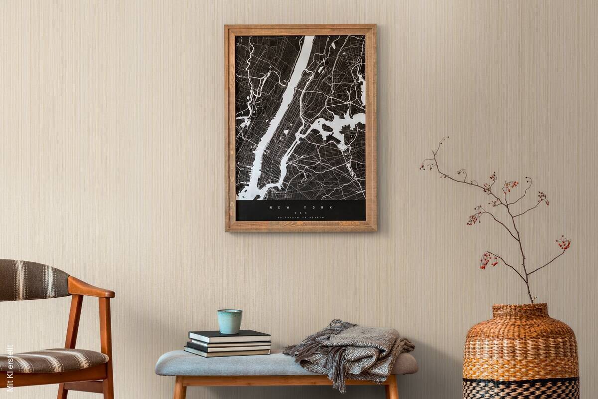 A.S.Creation Vliestapete grau gold beige B/H/D: ca. 53x1005x8 cm