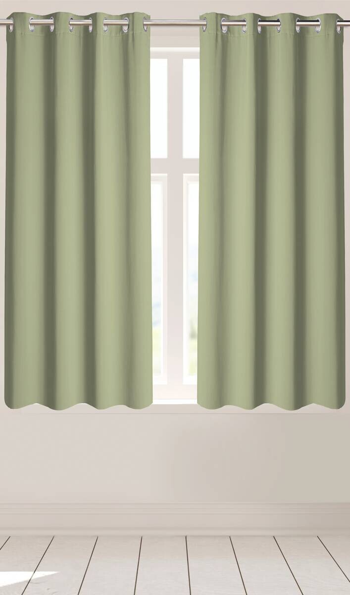 Ösenvorhang Verona grün B/L: ca. 140x175 cm