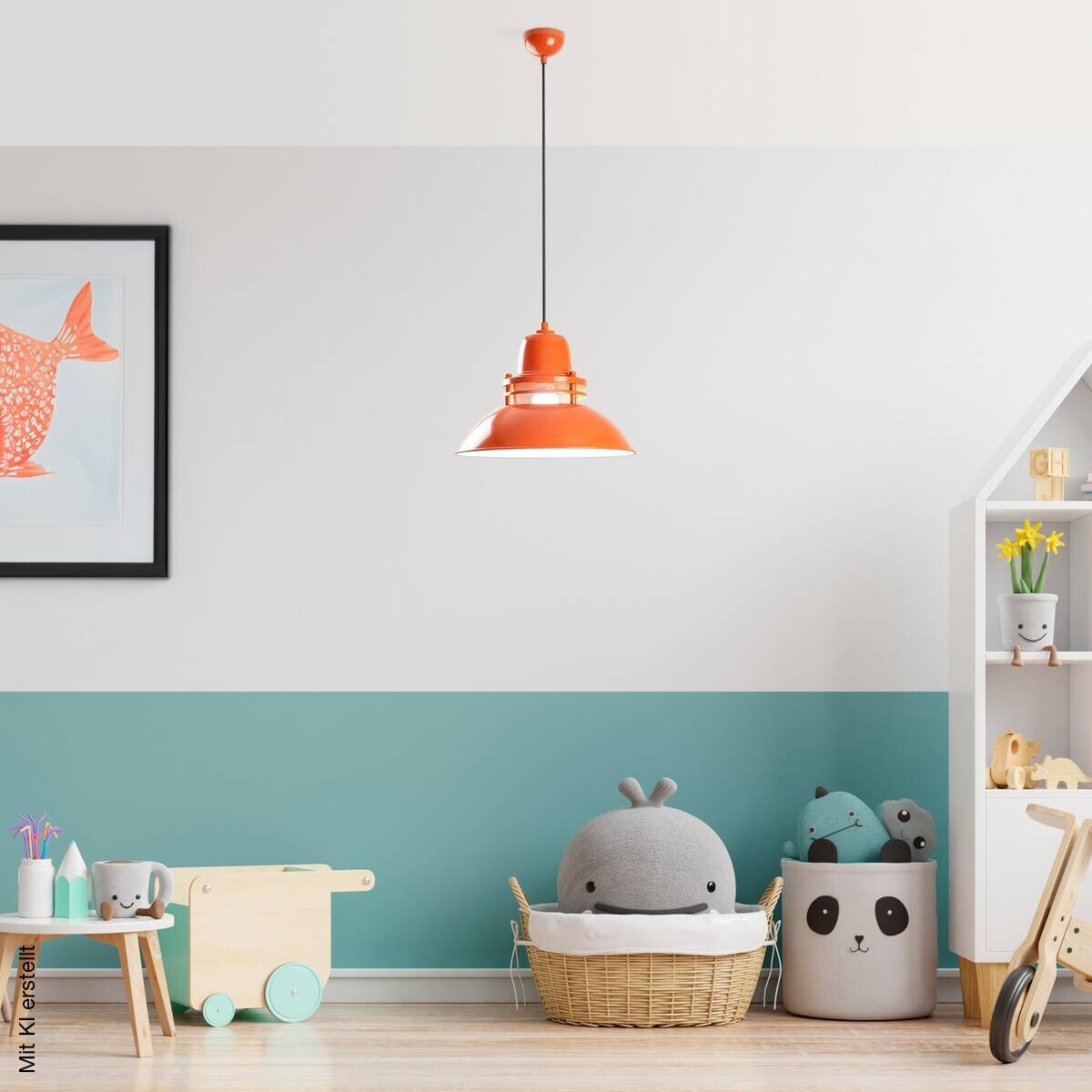 Opviq Pendelleuchte orange B/H/T: ca. 34x123x34 cm E27 1 Brennstellen