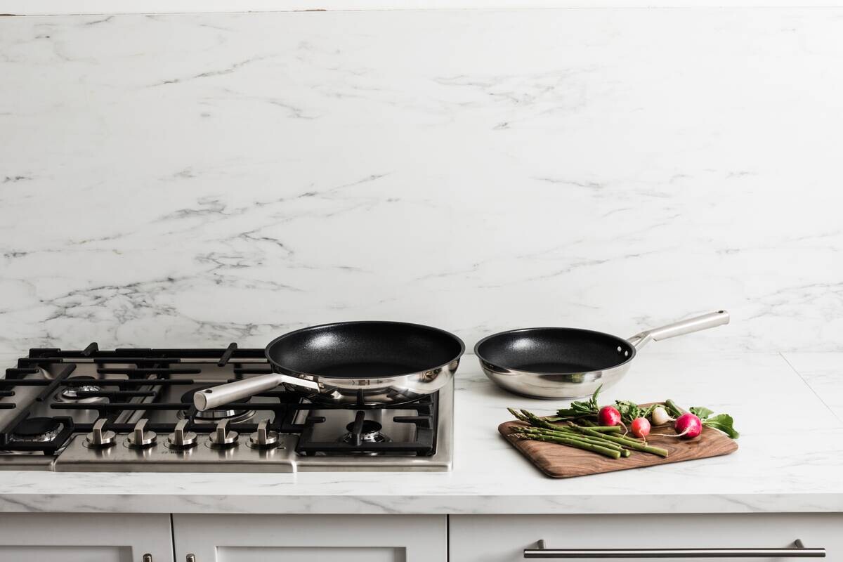 Ninja Bratpfannenset Foodi ZEROSTICK C62000EU silber Edelstahl 2 tlg.