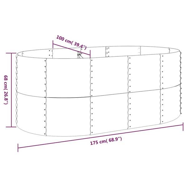 Hochbeet anthrazit Stahl B/H/L: ca. 100x68x175 cm