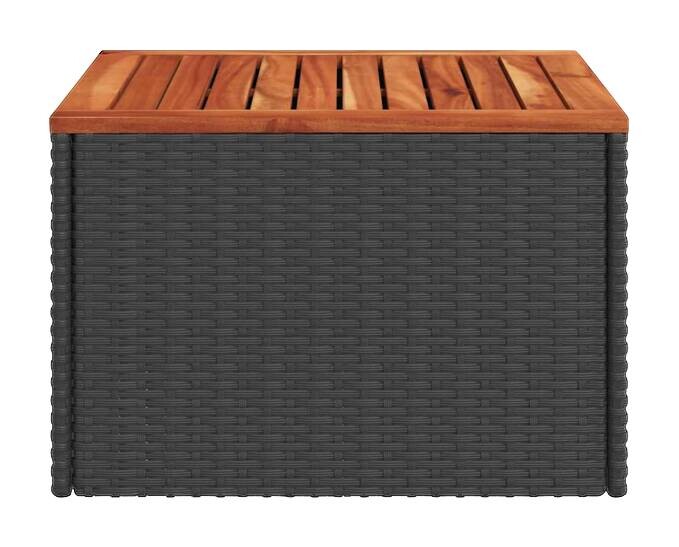 vidaXL Gartentisch schwarz Akazie B/H/L: ca. 55x37x55 cm