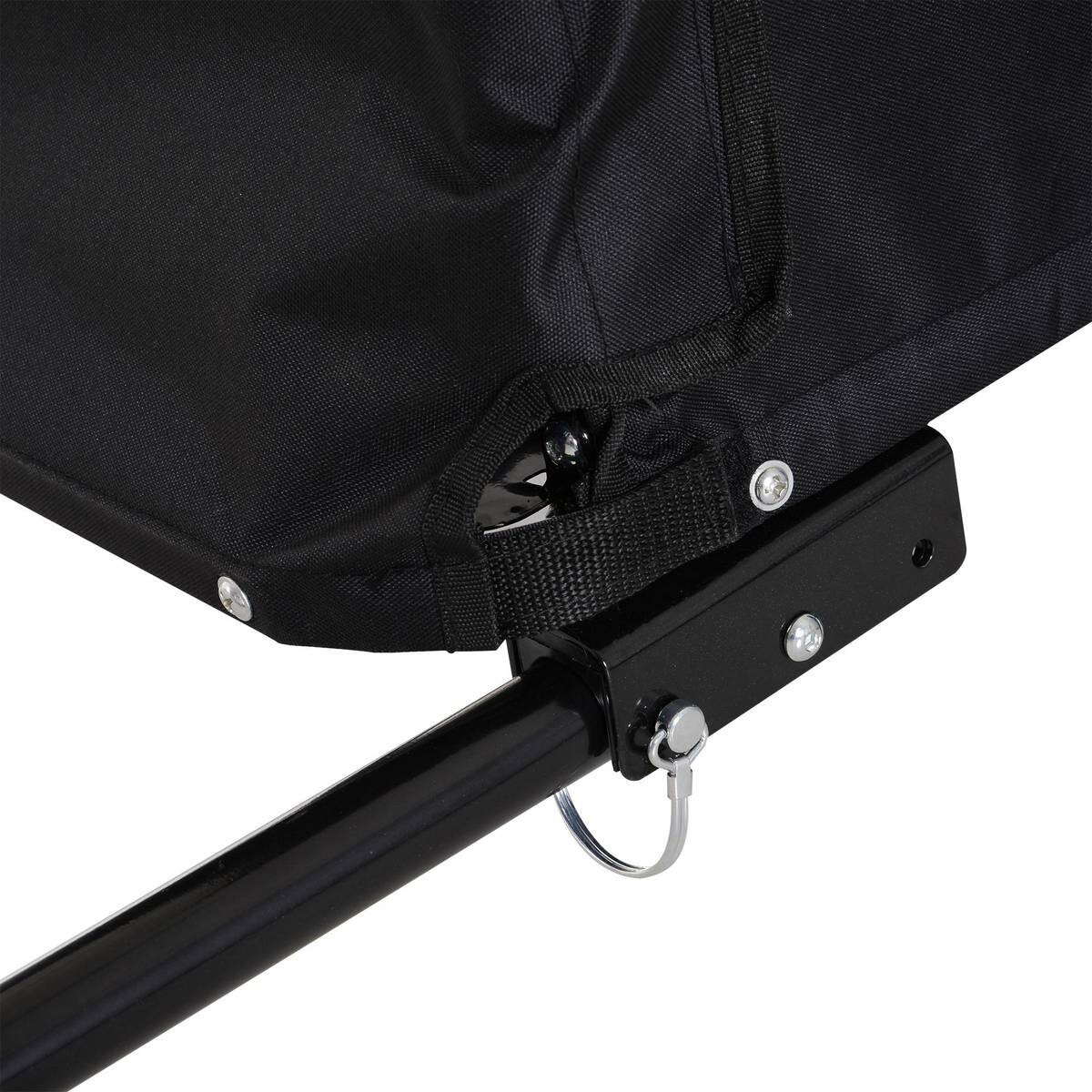 HOMCOM Fahrradanhänger 2 Zoll schwarz schwarz B/H/L: ca. 75x64x135 cm