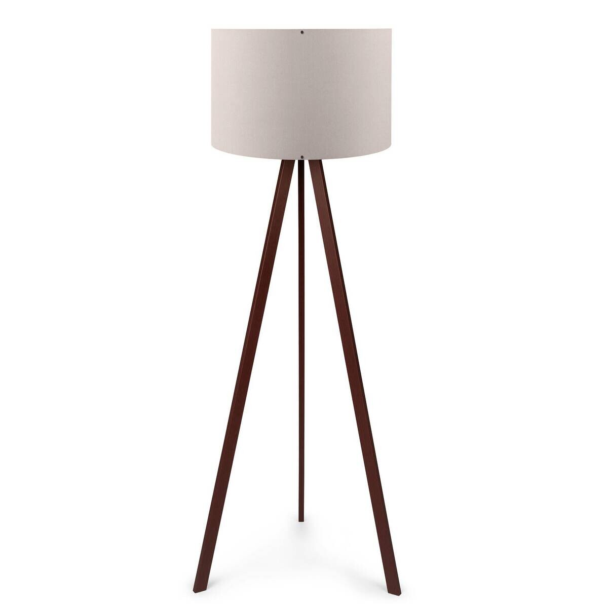 Opviq Stehleuchte braun PVC MDF B/H/T/L/D: ca. 38x140x38x38x38 cm E27 1 Brennstellen