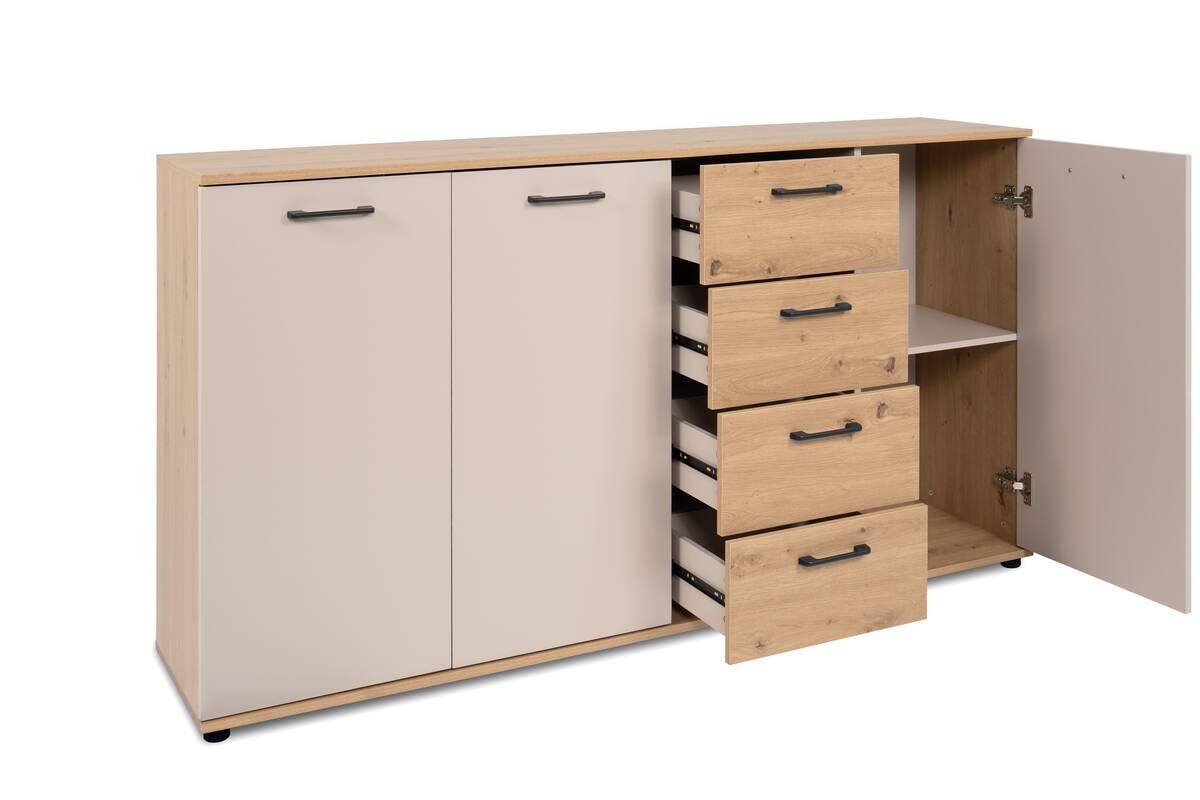 Kommode Kerry 51B Eiche Artisan Nachbildung Kaschmir B/H/T: ca. 160x85x35 cm