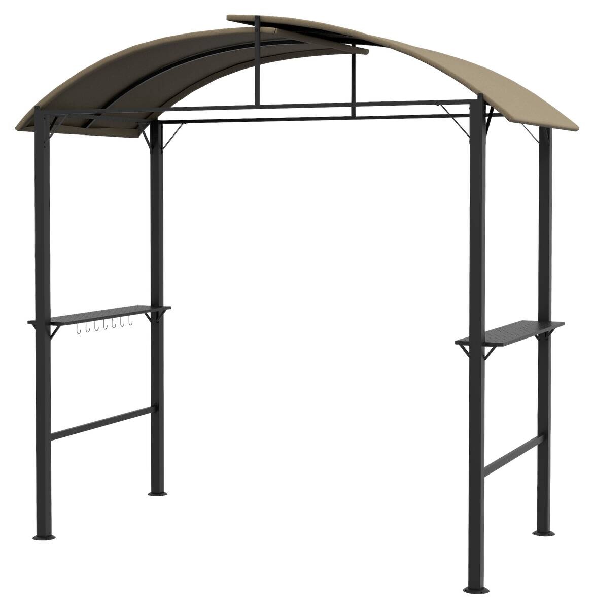 Outsunny Grillpavillon khaki Stahl B/H/L: ca. 110x235x233 cm