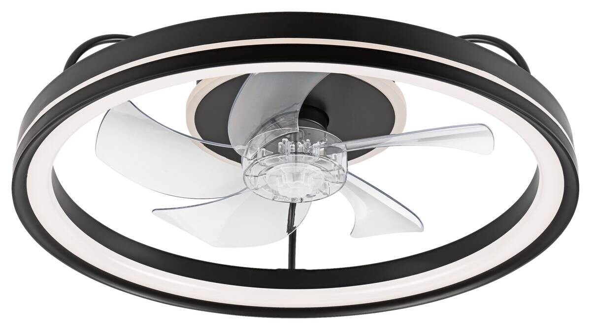 Lamkur LED-Deckenventilator Falco schwarz H/L: ca. 17x50 cm max. 40 W