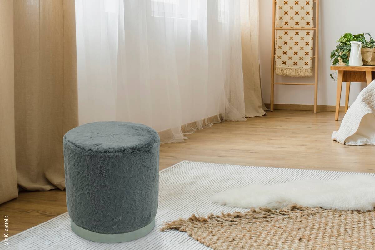 Sitzhocker grau
