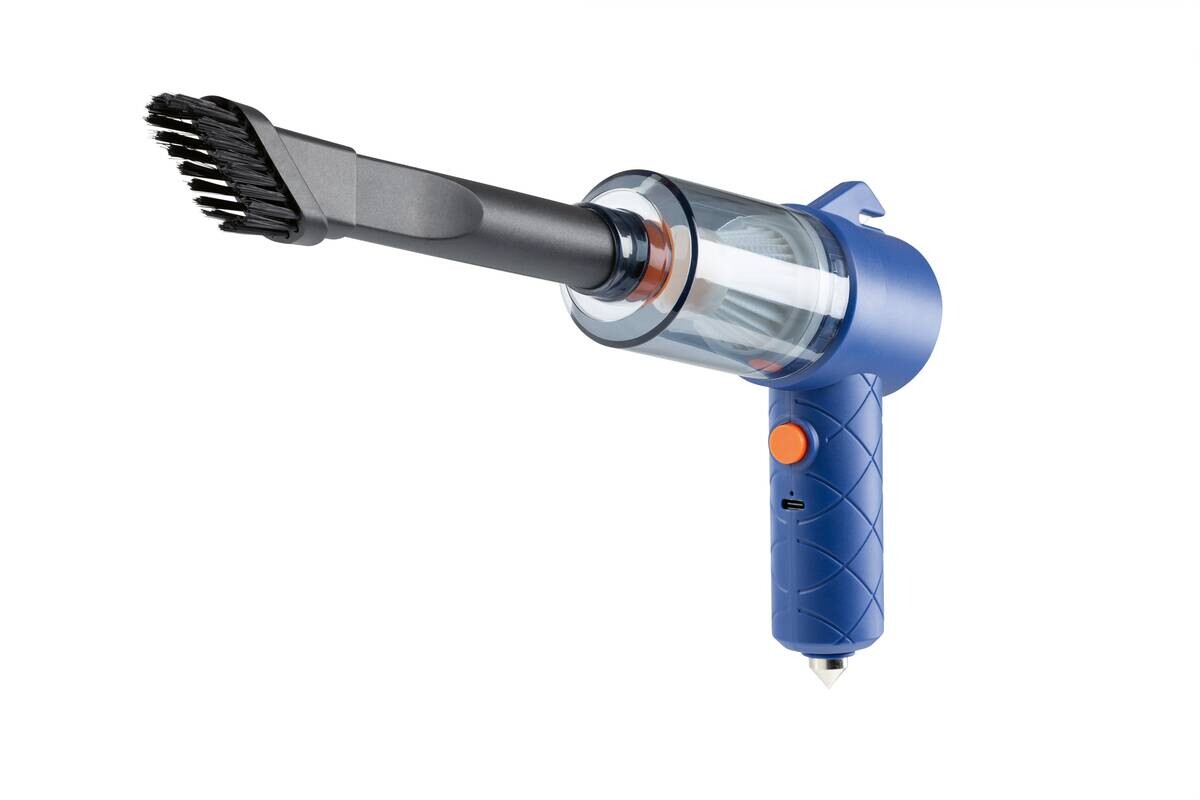 CLEANmaxx Akku-Handstaubsauger blau orange B/H/L: ca. 7x16,5x20 cm