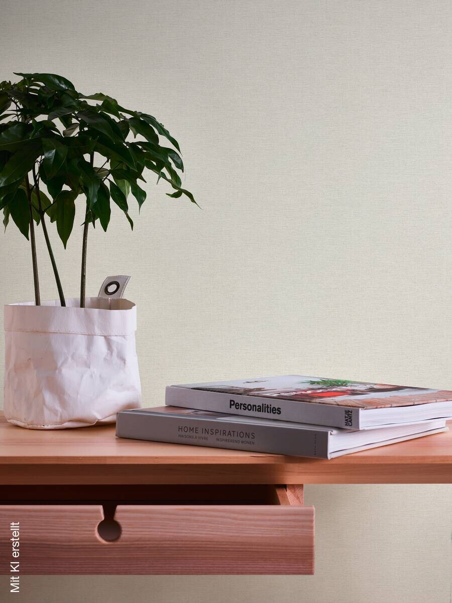 Vliestapete Uni beige B/L: ca. 53x1005 cm