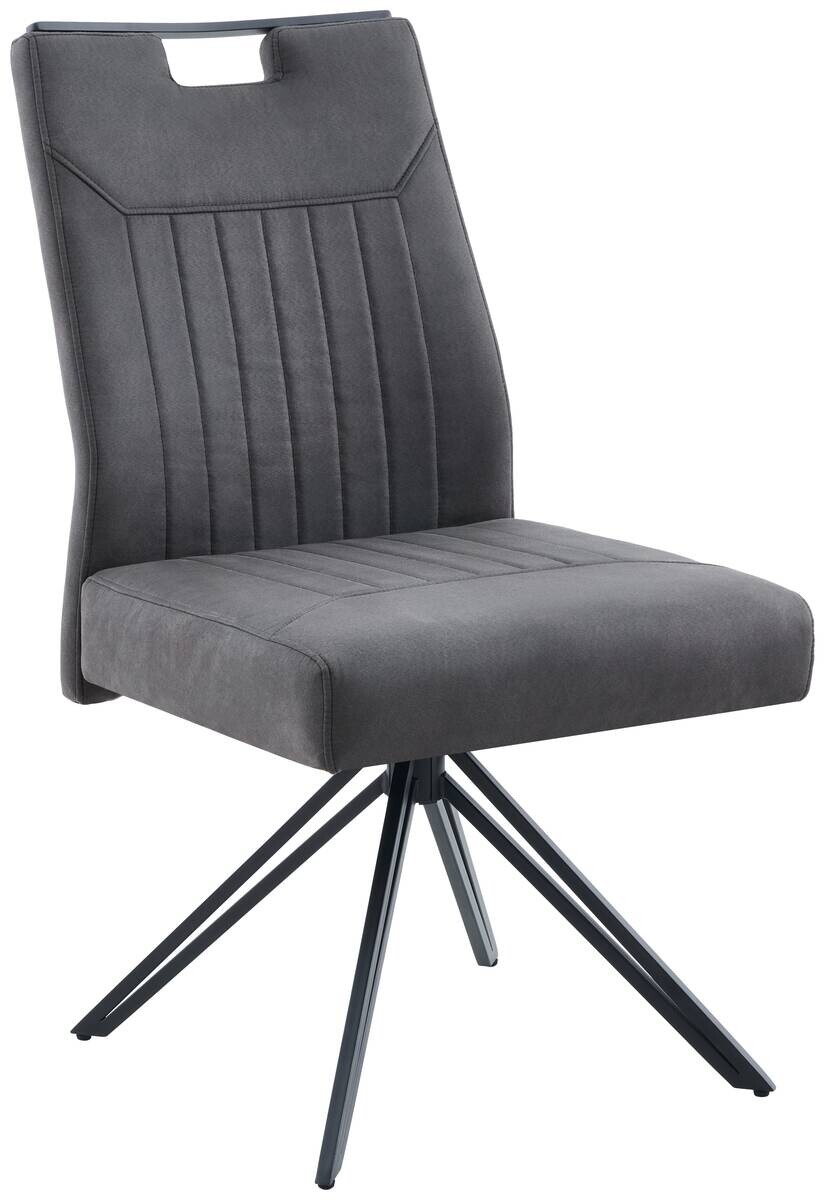 Stuhl Maggy anthrazit Microfaser B/H/T: ca. 54x97x69 cm