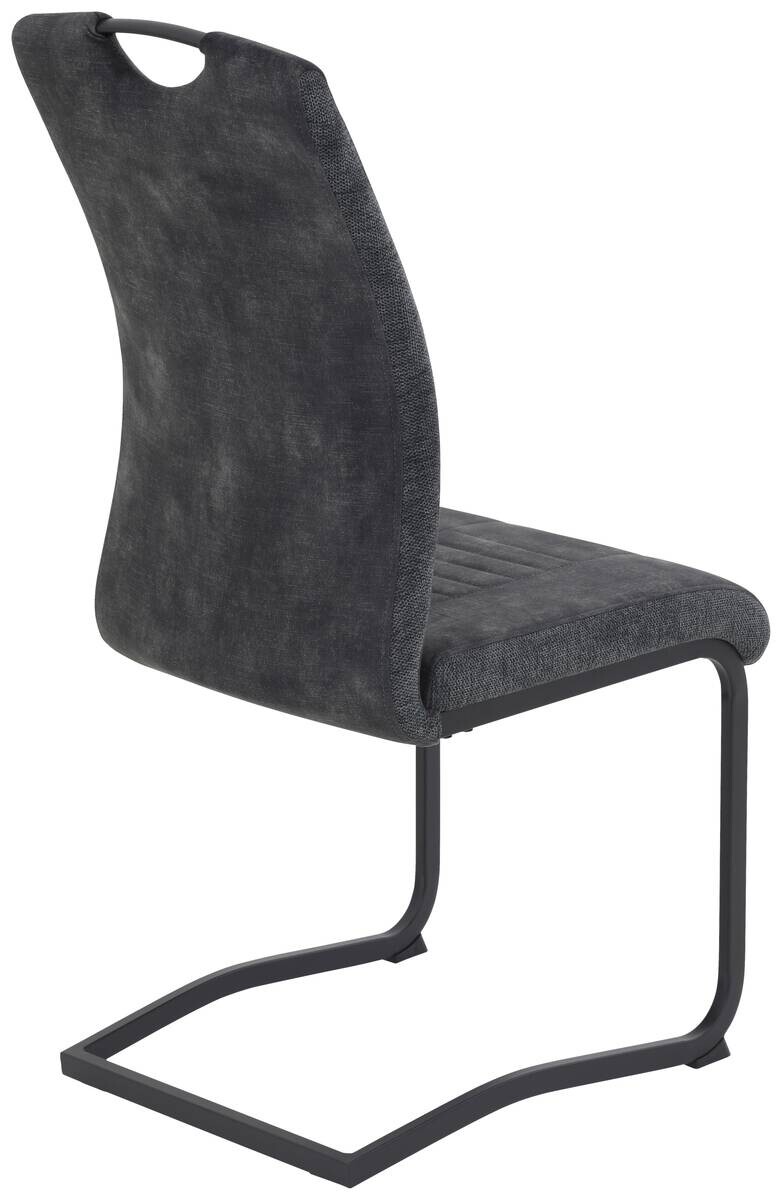 Schwingstuhl Riga, 4er-Set anthrazit Webstoff B/H/T: ca. 44x100x60 cm