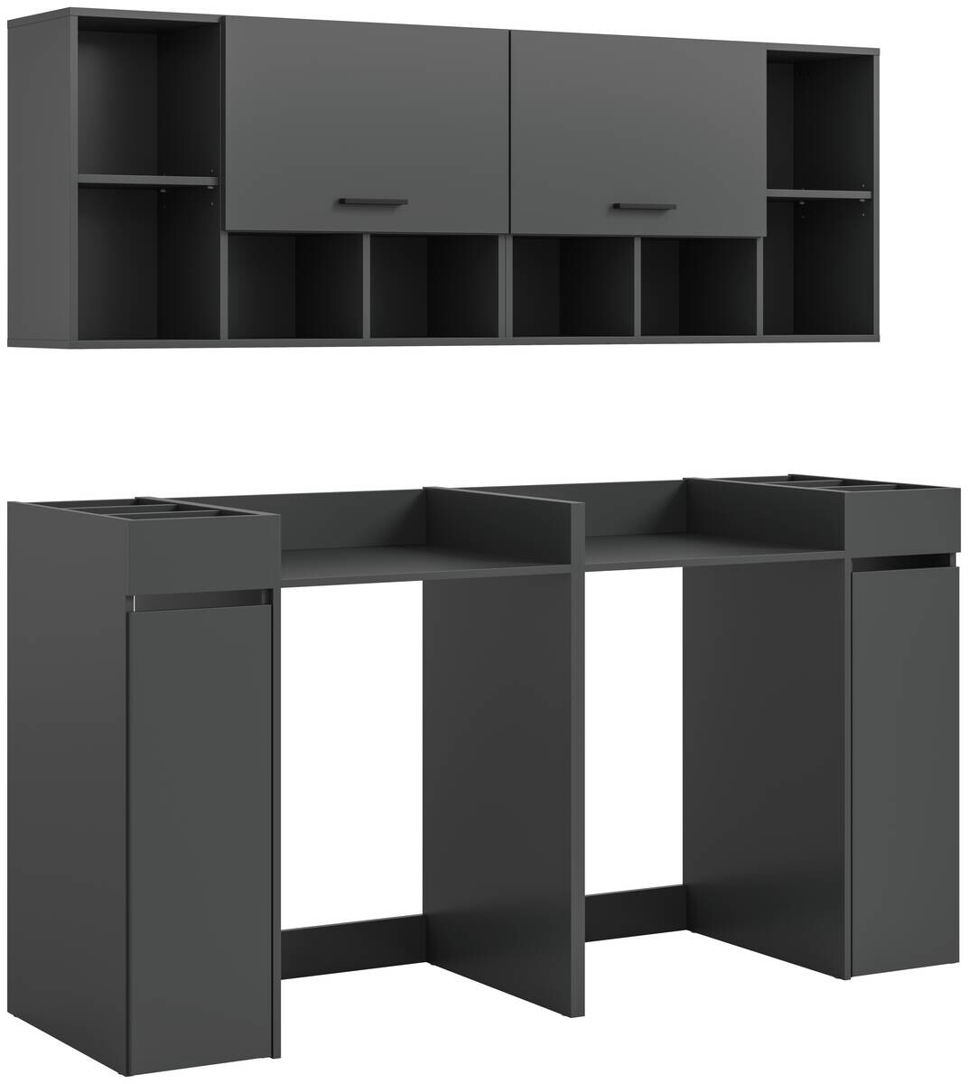 Waschmaschinenumbauschrank Free anthrazit B/H/T: ca. 190x195x60 cm