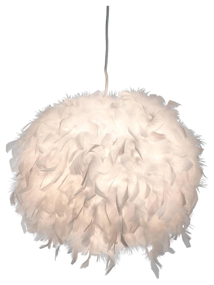 Nowa Pendelleuchte 30110107 weiß Metall Polyester H/D: ca. 150x30 cm E27 1 Brennstellen