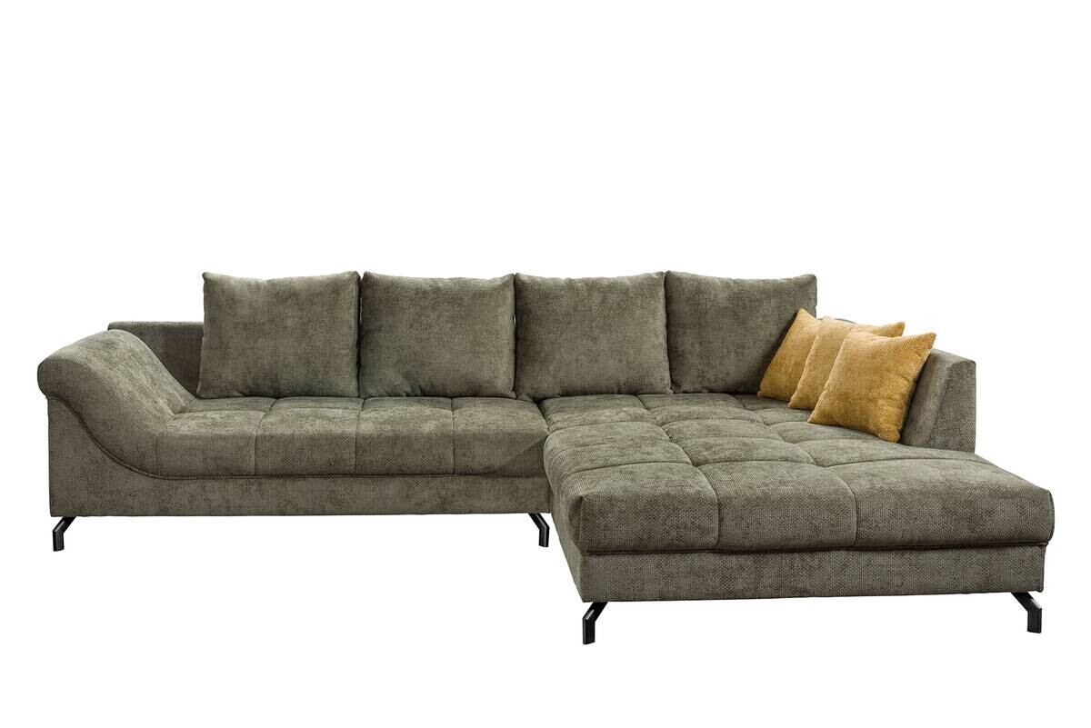 Ecksofa olive Microfaser B/H/T: ca. 306x92x203 cm