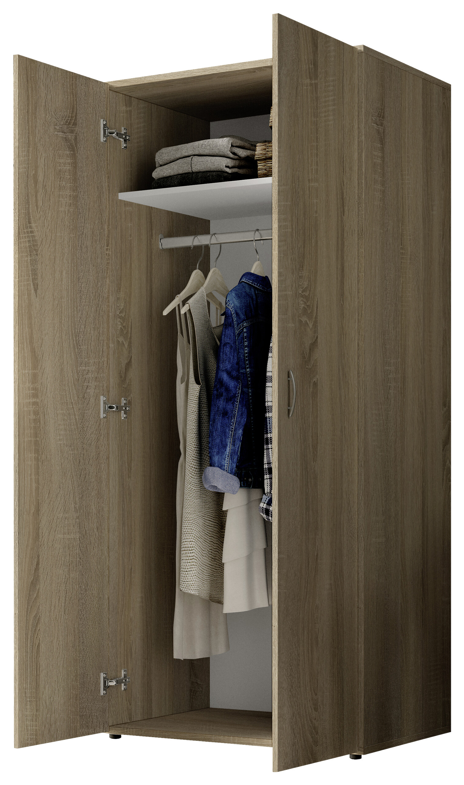 Kleiderschrank Joe Eiche Sonoma Nachbildung B/H/T: ca. 81x176x50,8 cm