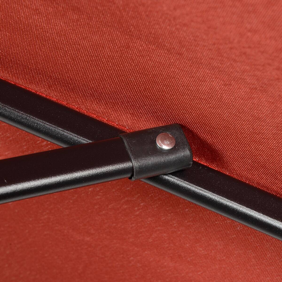 Outsunny Sonnenschirm weinrot Aluminium B/H/L: ca. 196x204x196 cm