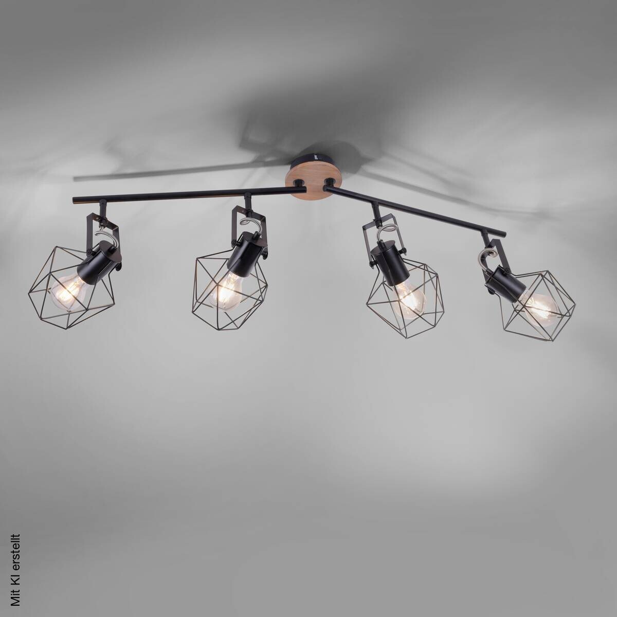 Just Light Spotbalken Jaro Metall B/H/L: ca. 68x31x110 cm E27 4 Brennstellen