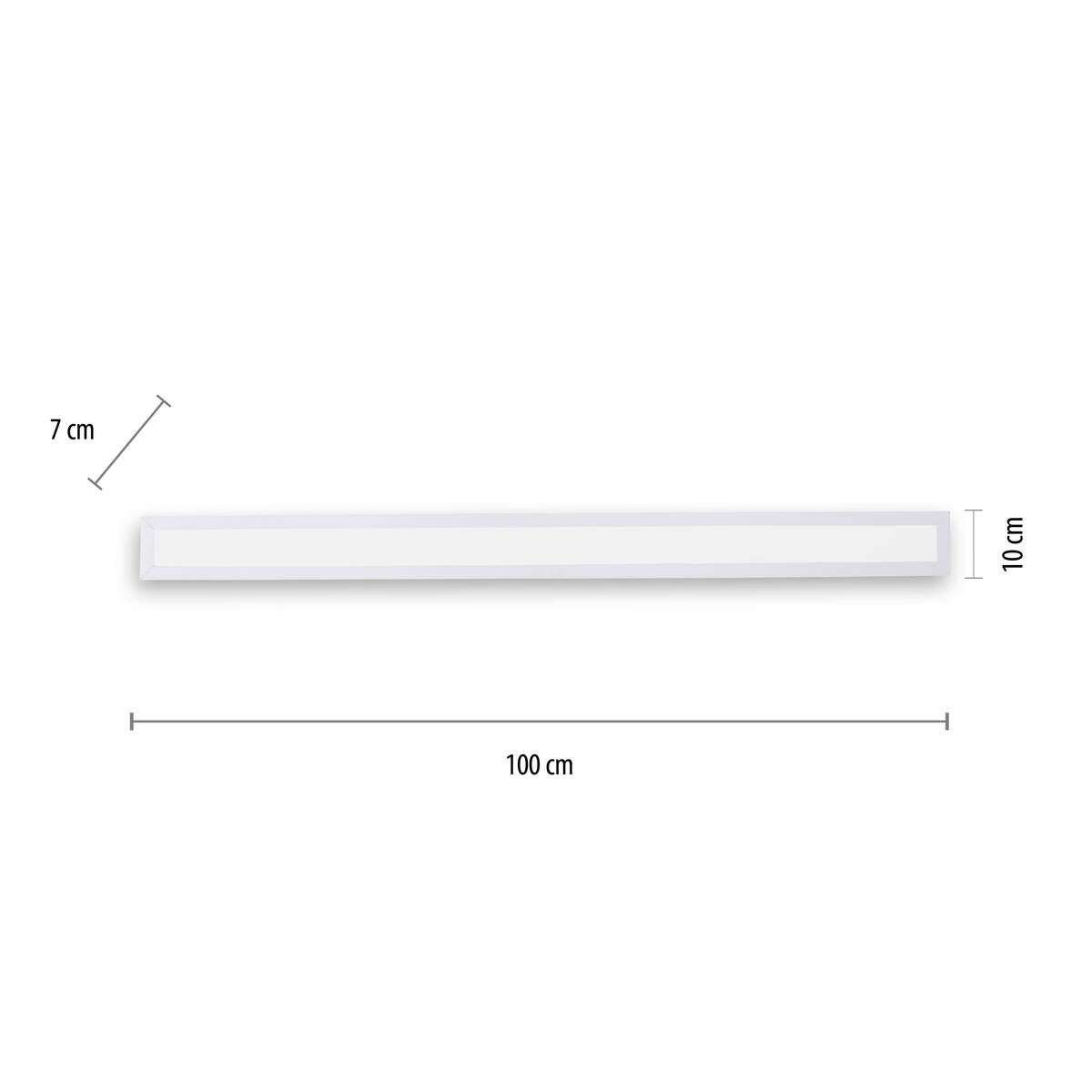 Just Light LED-Deckenpanel FLEET 14472-16 weiß Kunststoff B/H/T: ca. 10x7x100 cm 1 Brennstellen