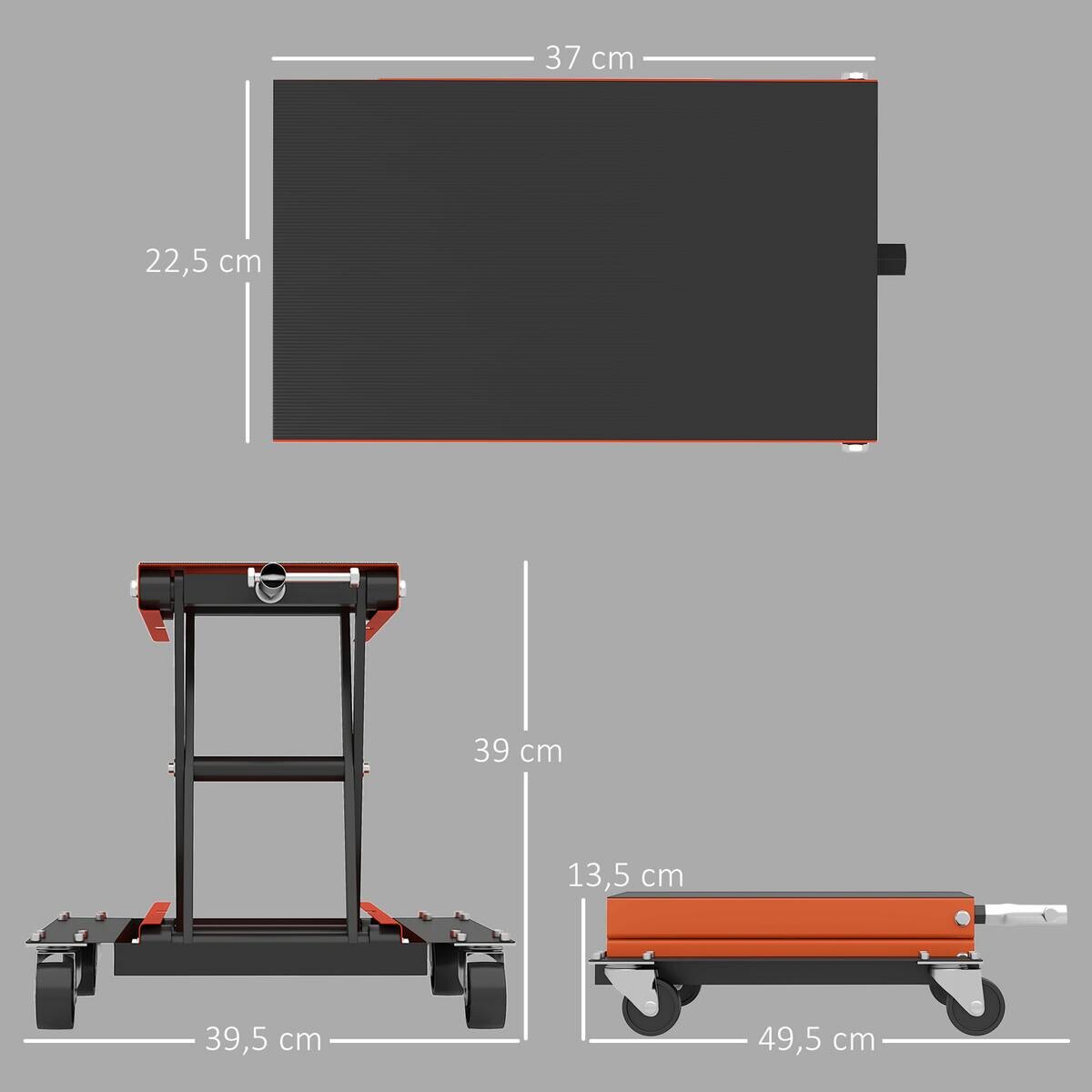 HOMCOM Motorradheber B/H/L: ca. 39,5x13,5x49,5 cm