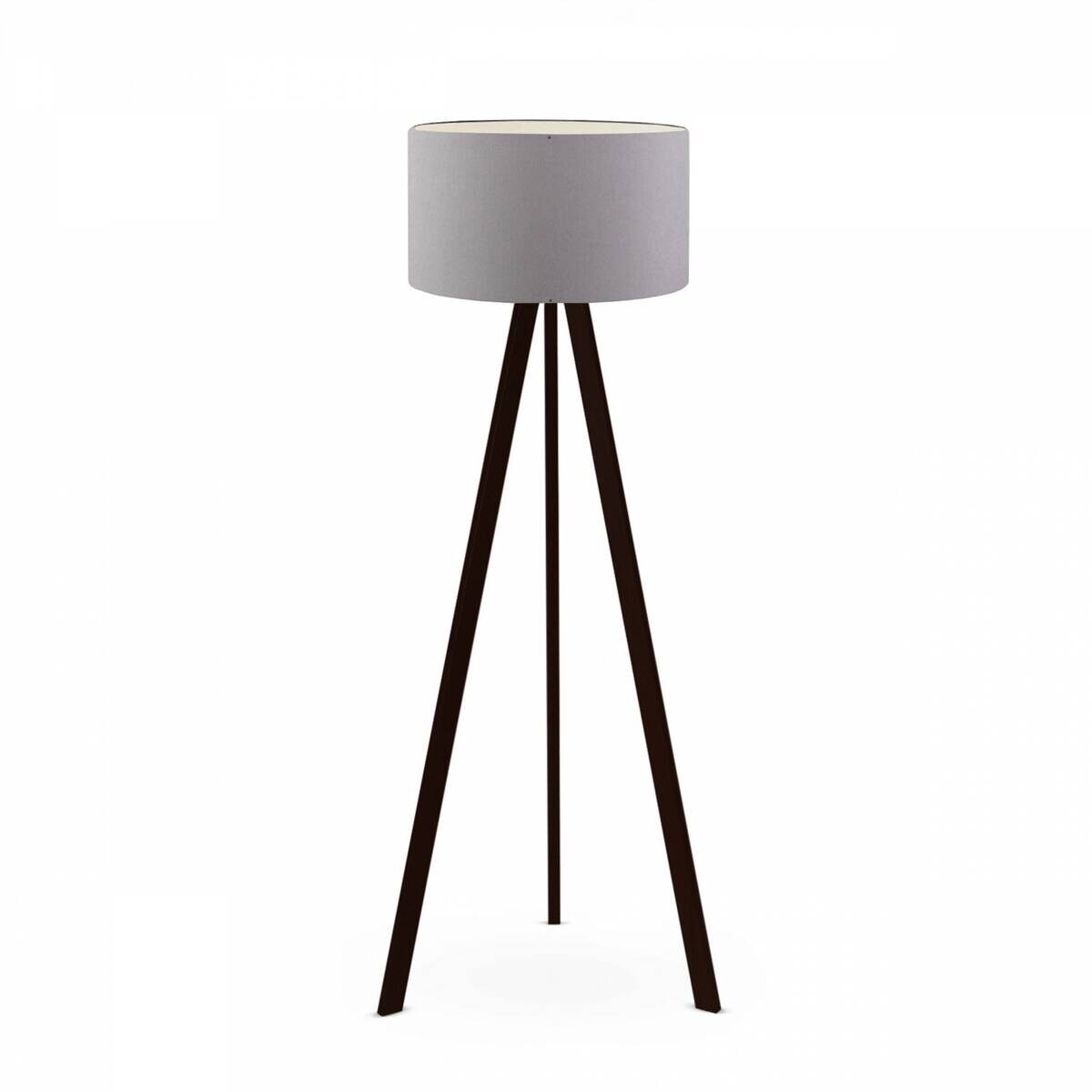 Opviq Stehleuchte grau MDF PVC B/H/T/L: ca. 21x140x38x21 cm E27 1 Brennstellen