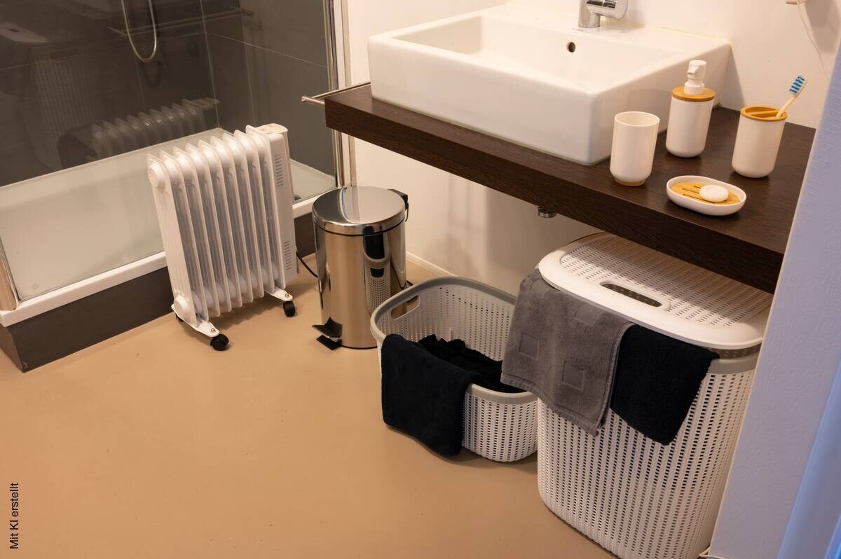 Ölradiator weiß Metall B/H/T: ca. 40x55x23,5 cm ca. 2000 W